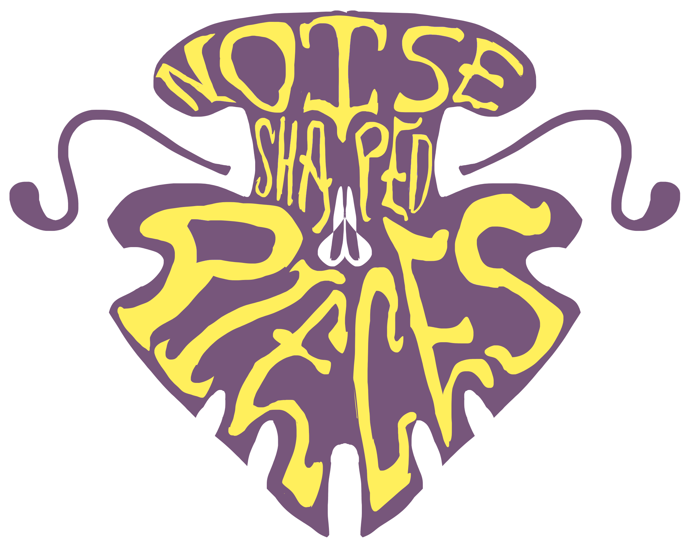 The logo for NSP. The title is in the shape of the Noise's head.